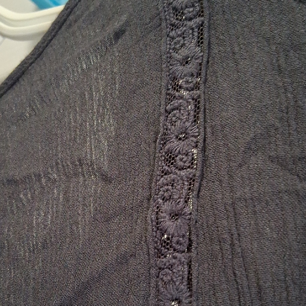 Torrid Gray Ribbed Blouse - Picture 9 of 9